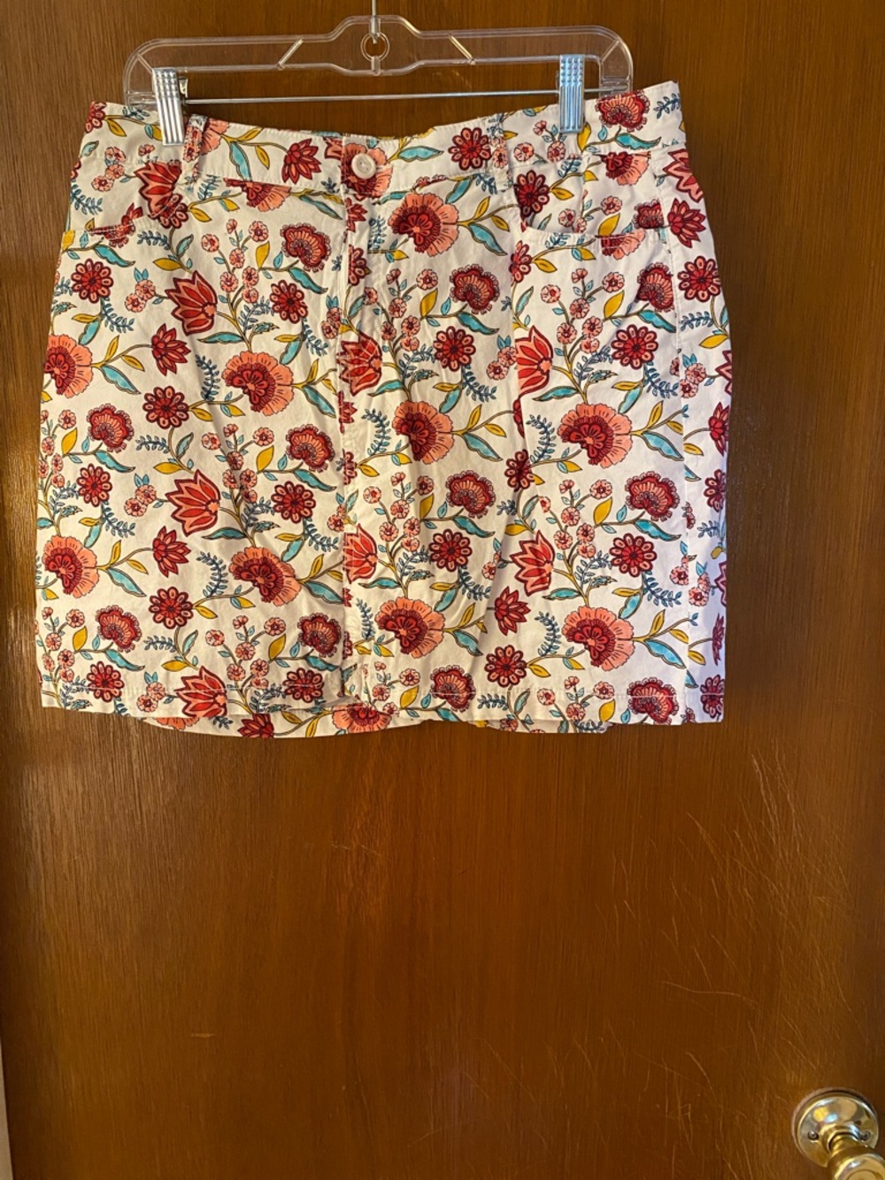 3/$15. St. John's Bay Red Floral Cotton Mini Skort
